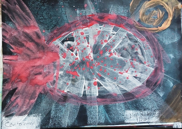 Abstract painting: Containment